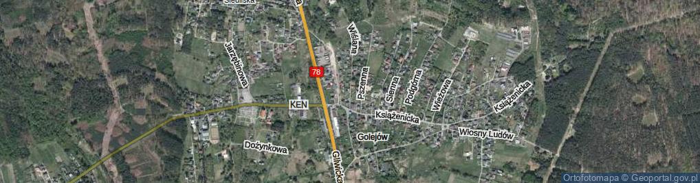 Zdjęcie satelitarne Wiślana ul.