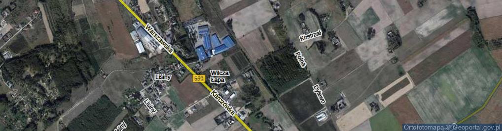 Zdjęcie satelitarne Wilcza Łapa ul.