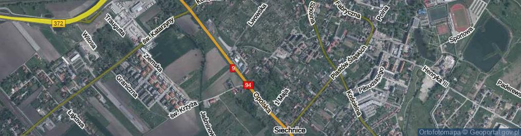 Zdjęcie satelitarne Wiosenna ul.