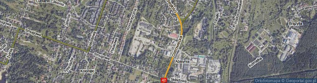 Zdjęcie satelitarne Wiosenna ul.