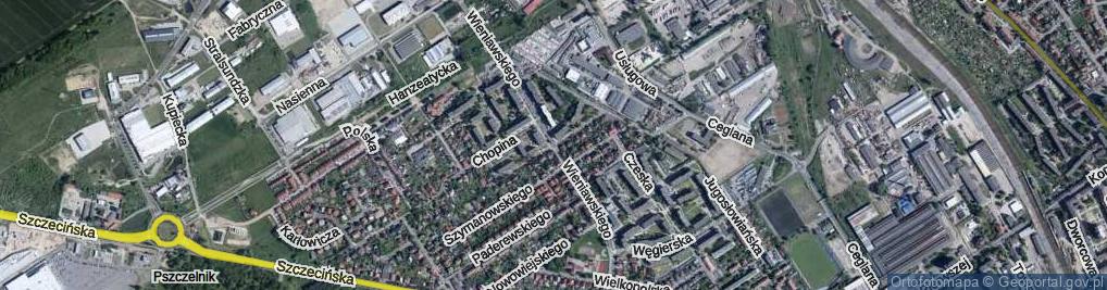 Zdjęcie satelitarne Wieniawskiego Henryka ul.