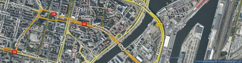 Zdjęcie satelitarne Wielka Odrzańska ul.