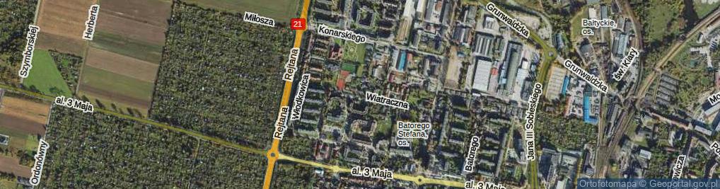 Zdjęcie satelitarne Wiatraczna ul.