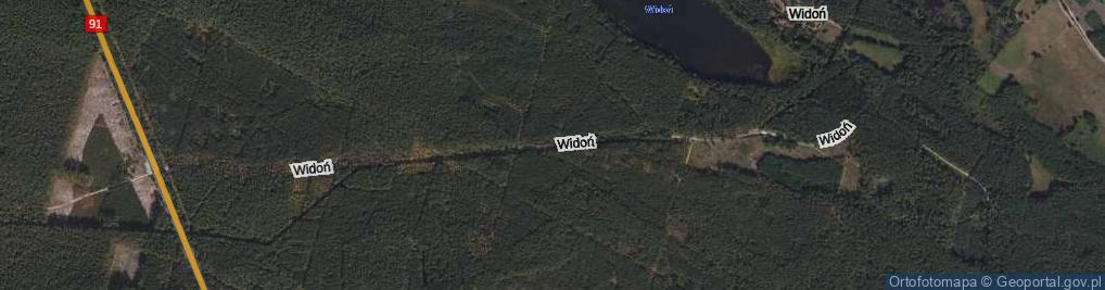 Zdjęcie satelitarne Widoń ul.