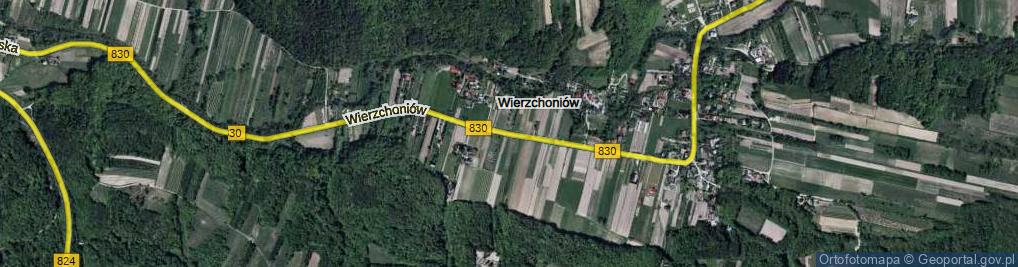 Zdjęcie satelitarne Wierzchoniów ul.