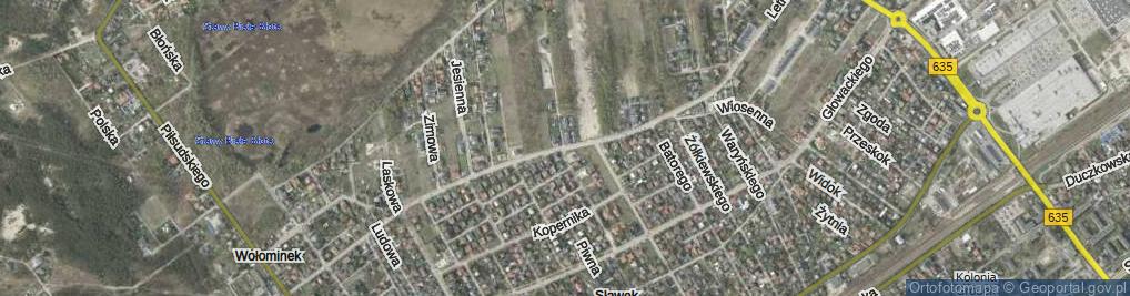 Zdjęcie satelitarne Wiosenna ul.