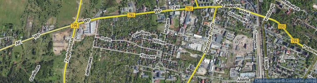 Zdjęcie satelitarne Willowa ul.