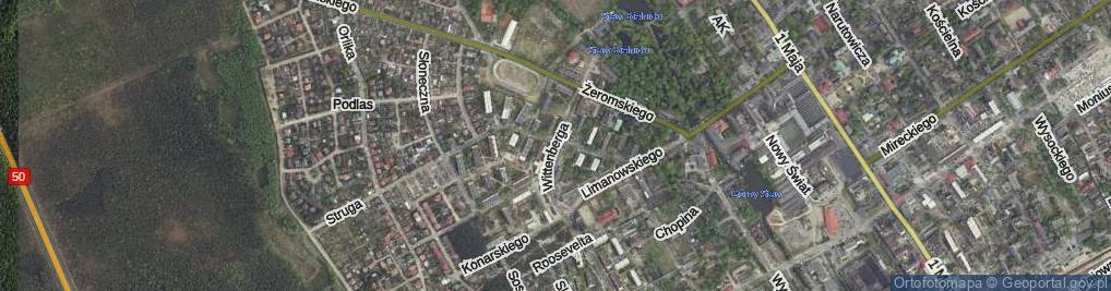 Zdjęcie satelitarne Wittenberga Ottona, ks. ul.