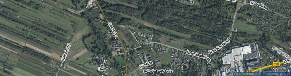 Zdjęcie satelitarne Własna ul.