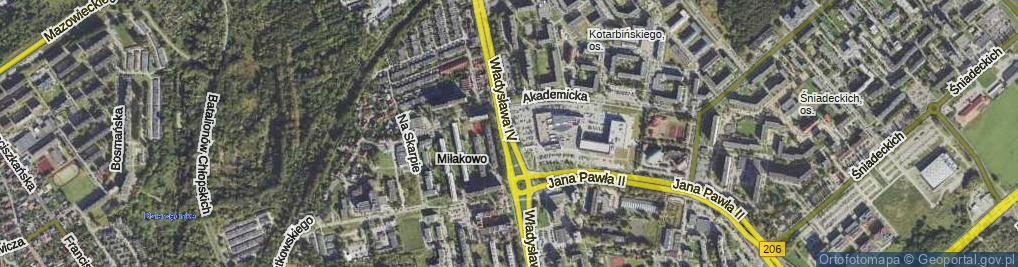 Zdjęcie satelitarne Władysława IV ul.