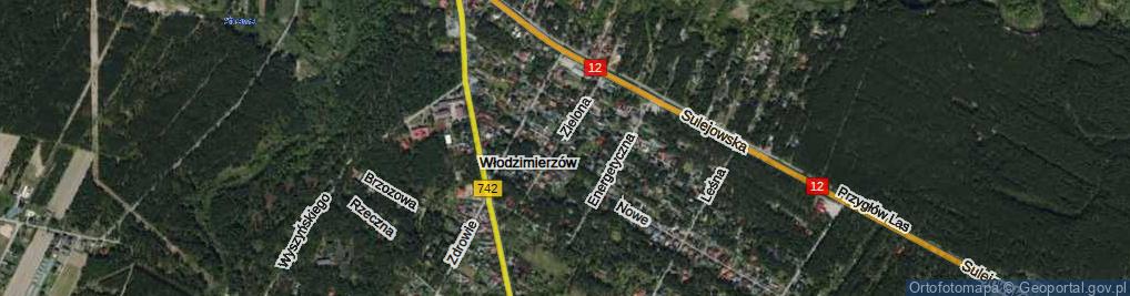 Zdjęcie satelitarne Włodzimierzów ul.