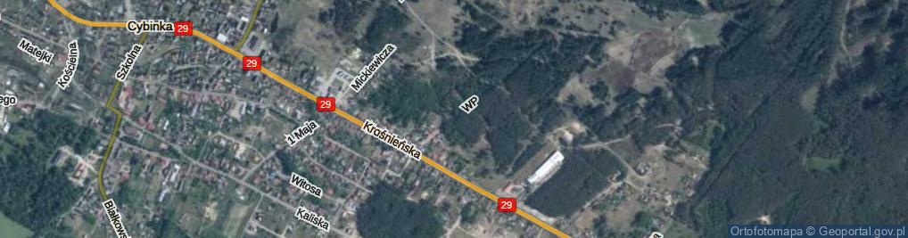 Zdjęcie satelitarne Wojska Polskiego ul.