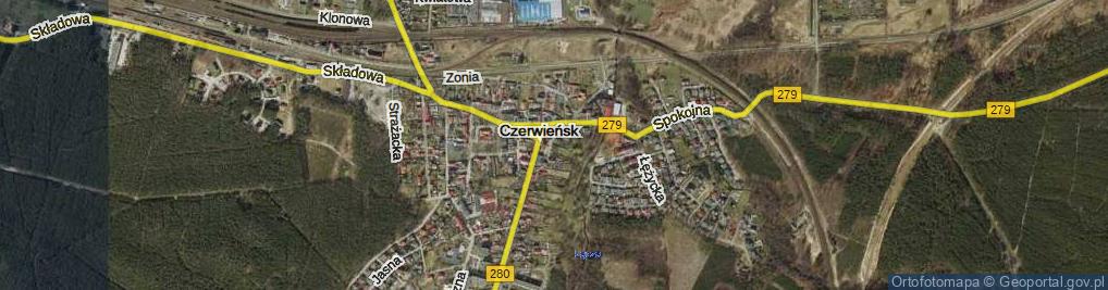 Zdjęcie satelitarne Wodna ul.