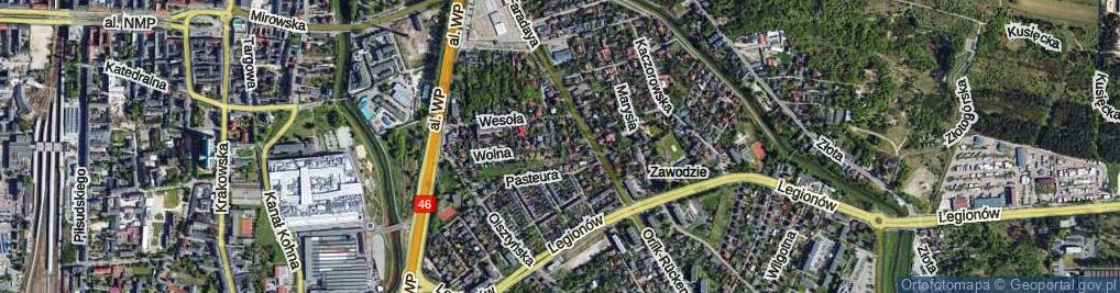 Zdjęcie satelitarne Wolna ul.