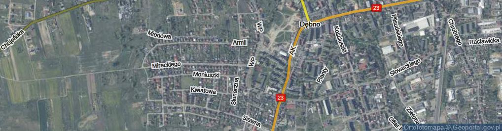Zdjęcie satelitarne Wojska Polskiego ul.