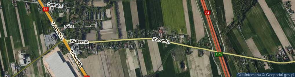 Zdjęcie satelitarne Wolborska ul.