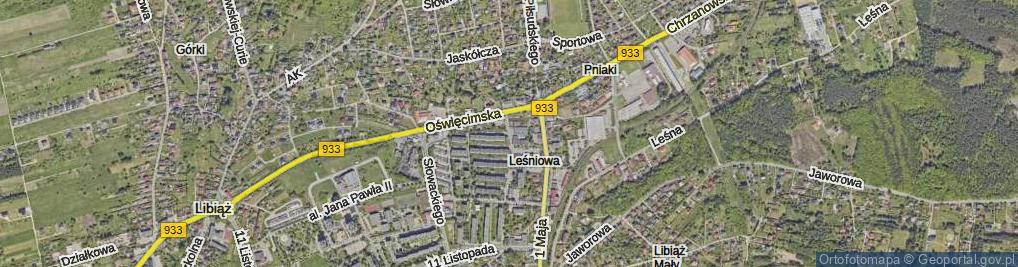 Zdjęcie satelitarne Wojska Polskiego ul.