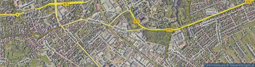 Zdjęcie satelitarne Wolności - Boczna ul.