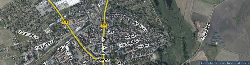 Zdjęcie satelitarne Wojska Polskiego ul.