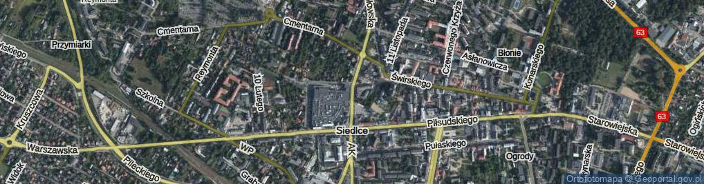 Zdjęcie satelitarne Wojskowa ul.