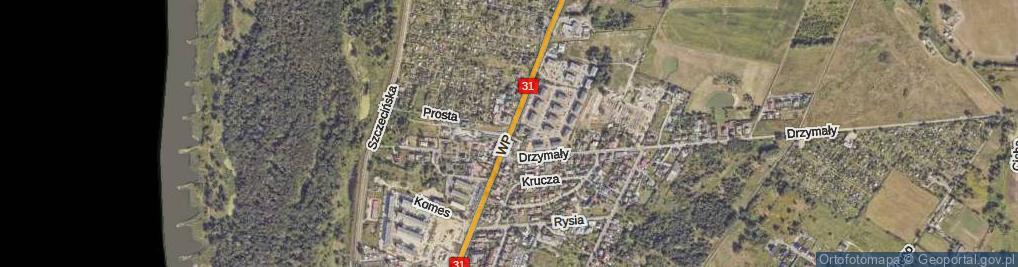 Zdjęcie satelitarne Wojska Polskiego ul.