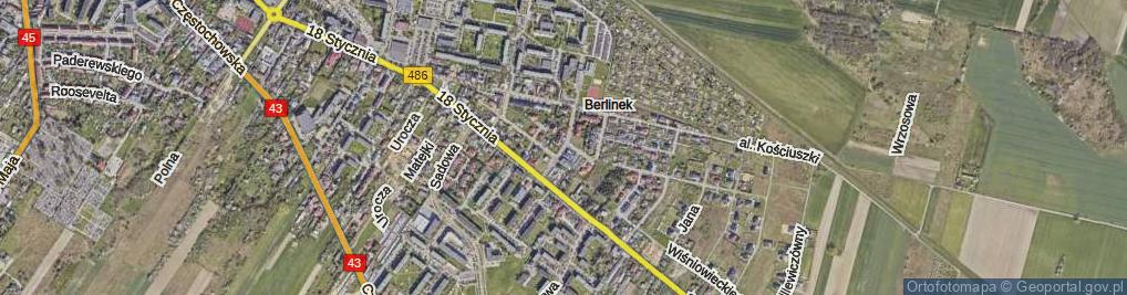 Zdjęcie satelitarne Wołodyjowskiego Michała ul.