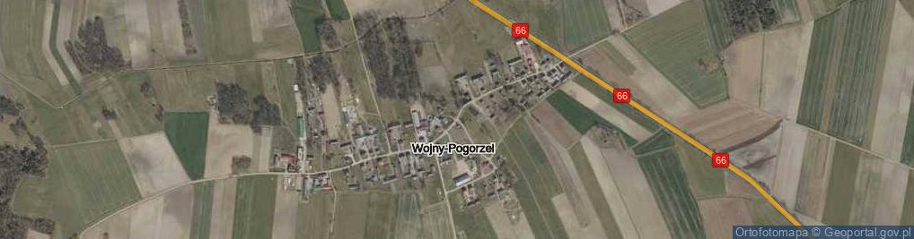 Zdjęcie satelitarne Wojny-Pogorzel ul.