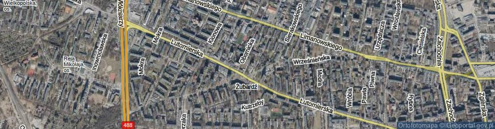 Zdjęcie satelitarne Wolna ul.