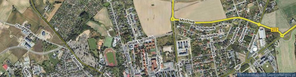 Zdjęcie satelitarne Wojsk Łączności ul.