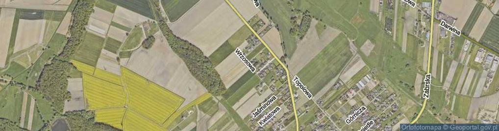 Zdjęcie satelitarne Wrzosowa ul.