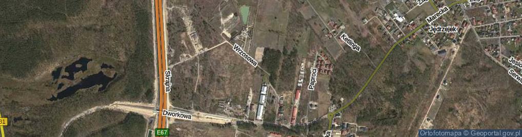 Zdjęcie satelitarne Wrzosowa ul.