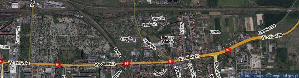 Zdjęcie satelitarne Wróbla ul.