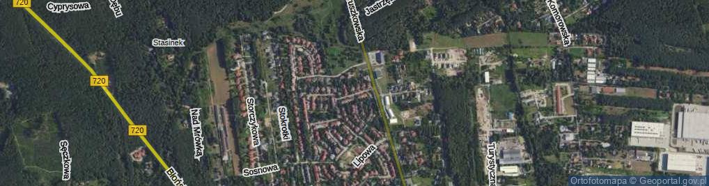 Zdjęcie satelitarne Wrzosowa ul.