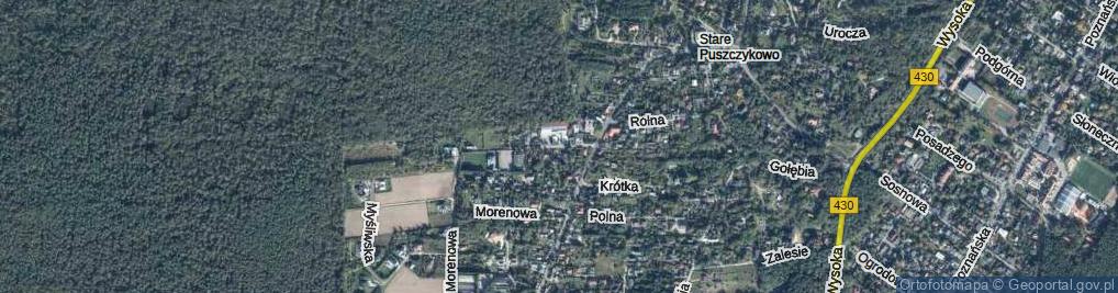 Zdjęcie satelitarne Wrzosowa ul.