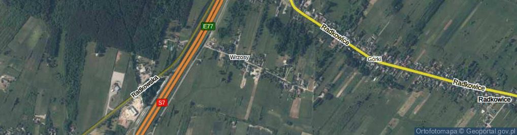 Zdjęcie satelitarne Wrzosy ul.
