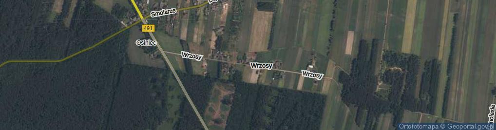 Zdjęcie satelitarne Wrzosy ul.