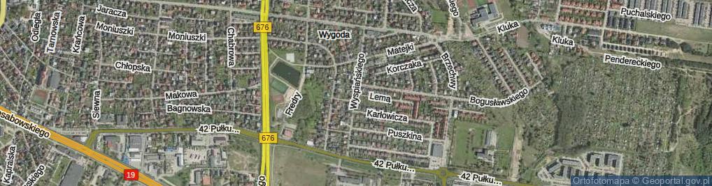 Zdjęcie satelitarne Wyspiańskiego Stanisława ul.