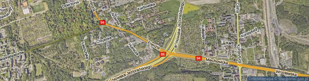 Zdjęcie satelitarne Wysoka ul.