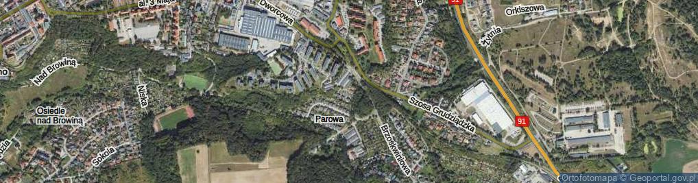 Zdjęcie satelitarne Wysoka ul.