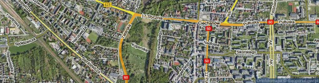 Zdjęcie satelitarne Wyrzykowskiego Tadeusza ul.