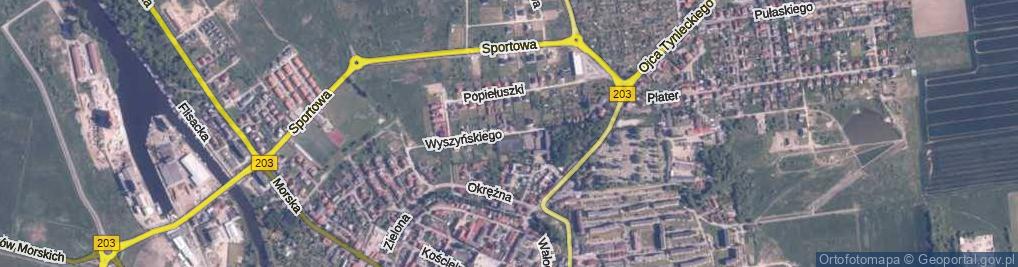Zdjęcie satelitarne Wyszyńskiego Stefana, ks. kard. ul.
