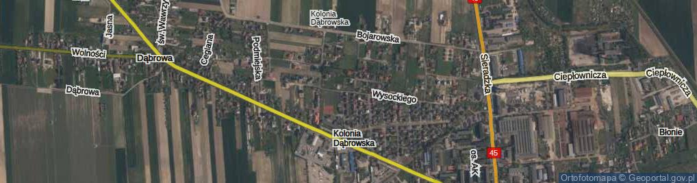 Zdjęcie satelitarne Wysockiego Józefa, gen. ul.