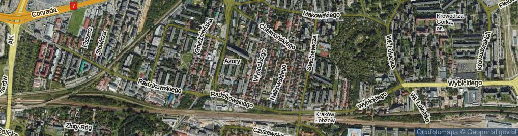 Zdjęcie satelitarne Wysockiego Piotra ul.