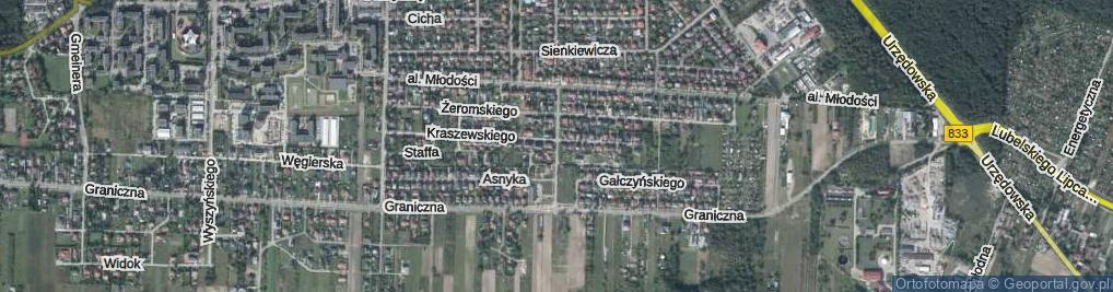 Zdjęcie satelitarne Wyspiańskiego Stanisława ul.