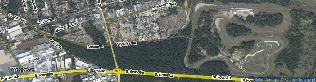 Zdjęcie satelitarne Wyścigowa ul.
