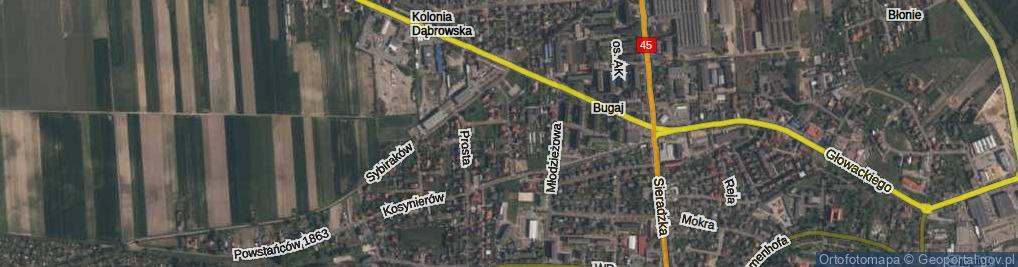 Zdjęcie satelitarne Wyspiańskiego Stanisława ul.