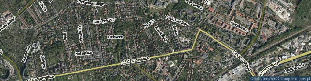 Zdjęcie satelitarne Wybickiego Józefa, gen. ul.