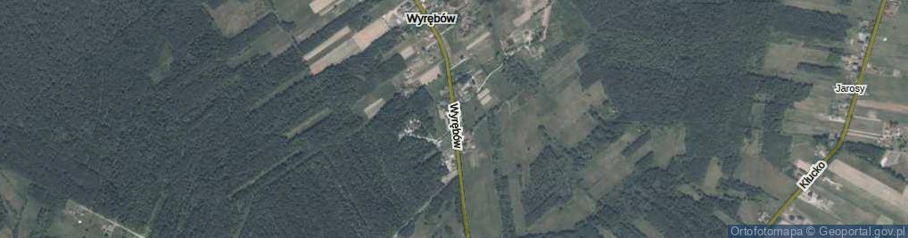 Zdjęcie satelitarne Wyrębów ul.