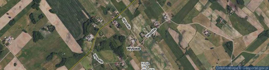 Zdjęcie satelitarne Wysokie ul.