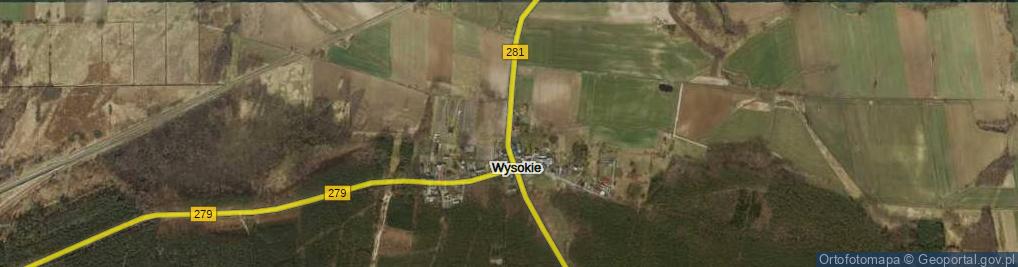 Zdjęcie satelitarne Wysokie ul.